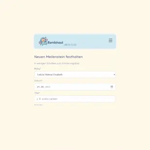 Schritt 2: Meilensteine mit Fotos, Videos und Text anlegen