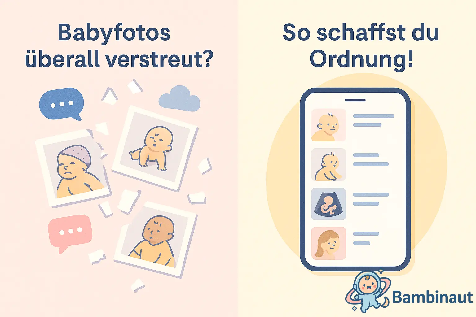 Babyfotos überall verstreut? So schaffst du Ordnung!