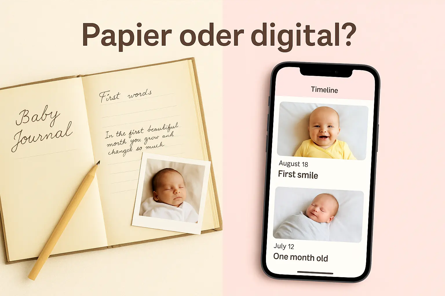 Babytagebuch: Papier oder digital – was ist besser?