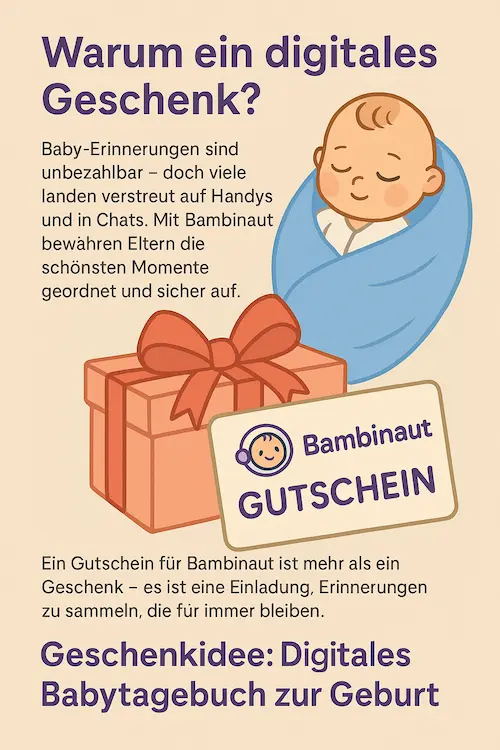 Geschenkidee: Digitales Babytagebuch zur Geburt